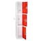 Adiroffice 12 in W, 12 in D, 72 in H, Steel ADI629-203-RED-2PK - alternate 7